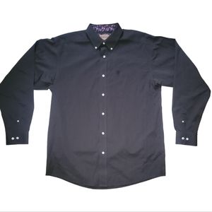 Ariat Wrinkle Free Solid Pinpoint Oxford Classic Fit Shirt Mens Size L